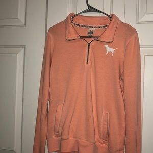 vs pink quarter zip
